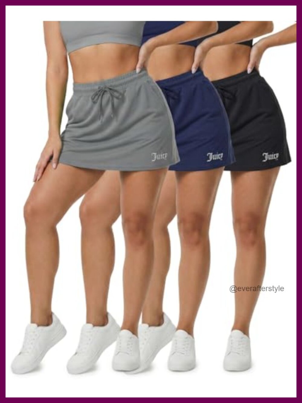 Juicy Couture Womens Active Skorts Skirts Built in Shorts Golf Tennis Gym